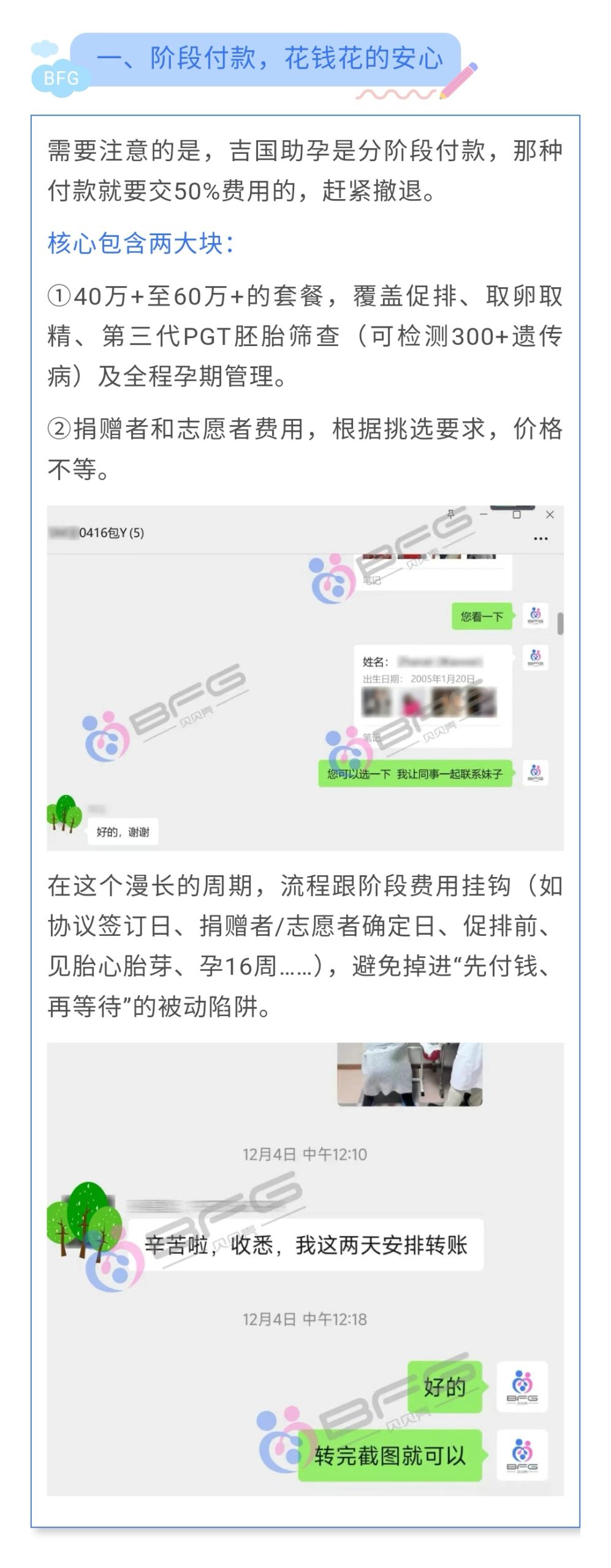 BFG助孕|吉国试管花费曝光，省钱还能阶段付
